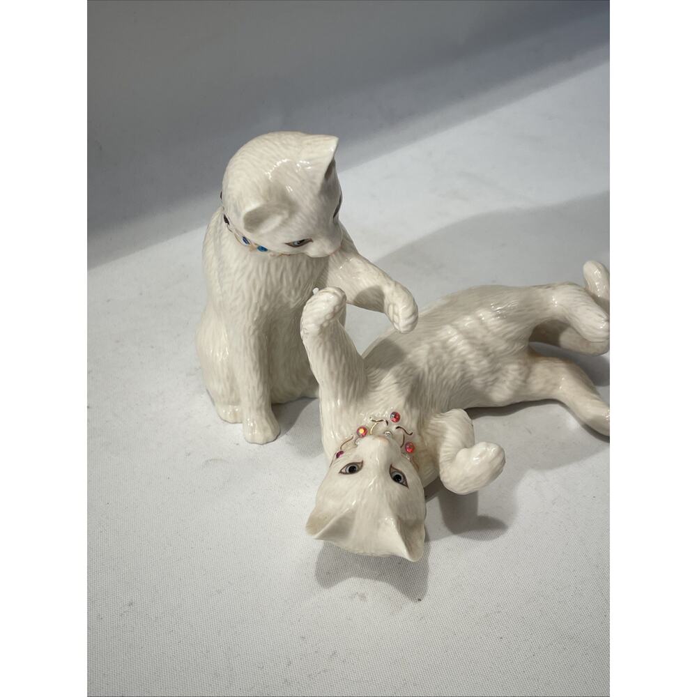 Lenox Playing Pat A Cake Cat Figurines - Picture 8 of 9